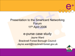 e-purse case study - SmartCard Networking Forum