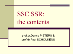 Presentation by prof.dr.Danny PIETERS