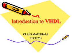 Introduction to VHDL - UTK-EECS
