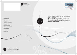 Theoretical and practical arguments for modeling labor supply