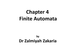 Chapter 4 Finite Automata