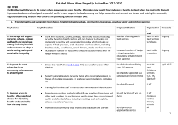 Eat Well, Move More, Shape Up Strategy action plan