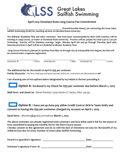 April 2015 Cleveland State Long Course Fee Commitment