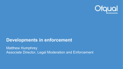 Developments in enforcement with Matthew Humphrey
