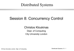 Distributed Systems - City, University of London