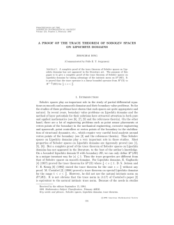 A PROOF OF THE TRACE THEOREM OF SOBOLEV SPACES ON
