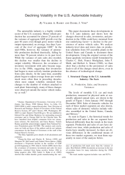 Declining Volatility in the US Automobile Industry