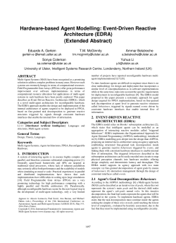 Hardware-based Agent Modelling: Event