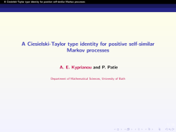 A Ciesielski-Taylor type identity for positive self