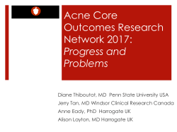 Acne Core Outcomes Research Network 2017: Progress and