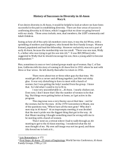 History of Successes in Diversity in Al-Anon