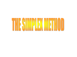 the simplex method