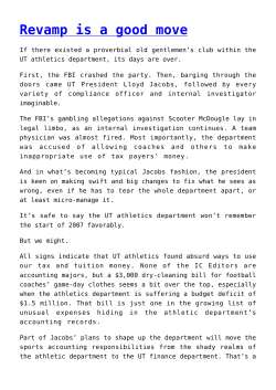 Revamp is a good move - The Independent Collegian