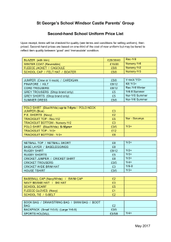 Second-hand School Uniform Price List