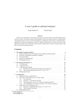 A user`s guide to optimal transport - cvgmt