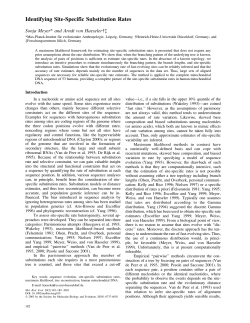 Identifying Site-Specific Substitution Rates