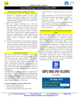 June Banking Current Affairs 2017