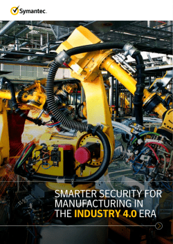 Smarter Security for Manufacturing in the Industry 4.0 Era