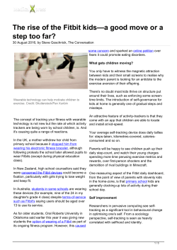 The rise of the Fitbit kids—a good move or a step