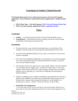 Expunge and Seal Criminal Records
