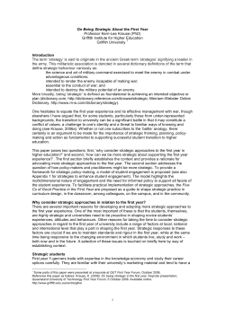 2. On Being Strategic About the First Year by Prof Kerri Lee Krause
