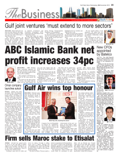 Gulf Air wins top honour Firm sells Maroc stake to