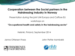 Cooperation between the Social partners in the Hairdressing