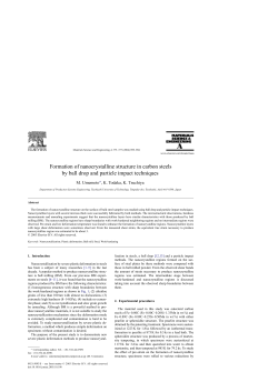 Formation of nanocrystalline structure in carbon steels by ball drop