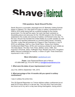 FAQ questions: Sarah Shourd/The Box Sarah Shourd is a journalist