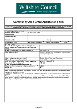 Community area grant Application form Regents Place play area