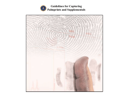 Guidelines for Capturing Palmprints and Supplementals
