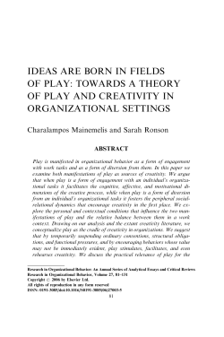 ideas are born in fields of play: towards a theory of play and