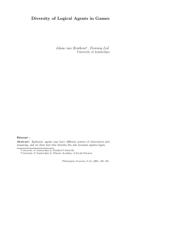 Diversity of Logical Agents in Games