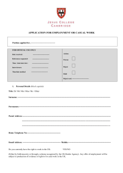 application_form - Jesus College, Cambridge