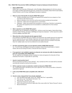 PRISM TRKS Timecards