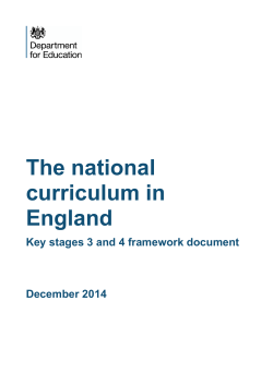 The national curriculum in England