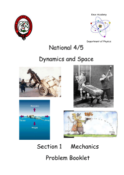 KINEMATICS PROBLEMS Speed, distance and time