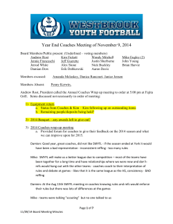 Sunday, November 9 - Westbrook Youth Football