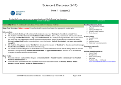 Sound Travels: Answers - ESF Educational Services