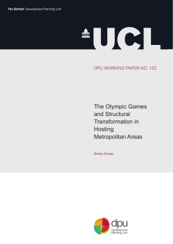 The Olympic Games and Structural Transformation in Hosting