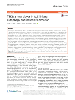 TBK1: a new player in ALS linking autophagy and neuroinflammation