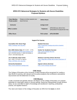 SPED 6751 Behavioral Strategies for Students with Severe