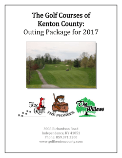 The Golf Courses of Kenton County: Outing Package for 2017 3908