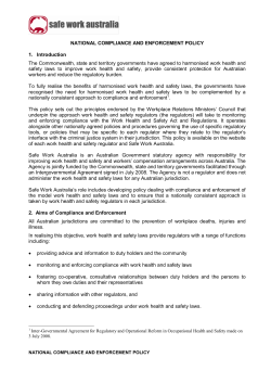 National Compliance and Enforcement Policy