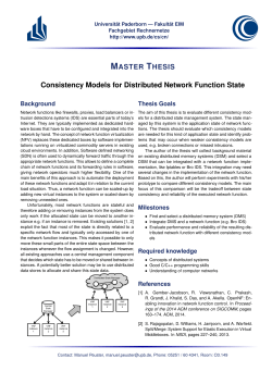 Consistency Models for Distributed Network Function State
