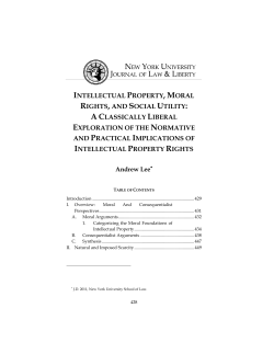 intellectual property, moral rights, and social utility