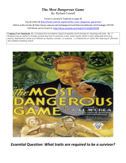 Dangerous Game Close Reading Activity