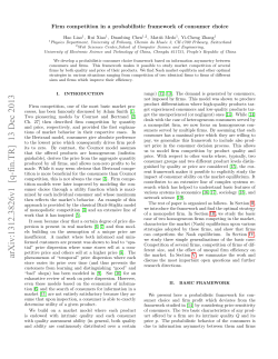 Firm competition in a probabilistic framework of consumer choice