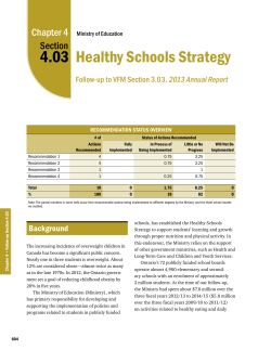 4.03: Healthy Schools Strategy - Office of the Auditor General of