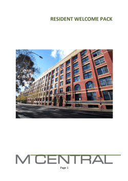 m central resident welcome pack 2014
